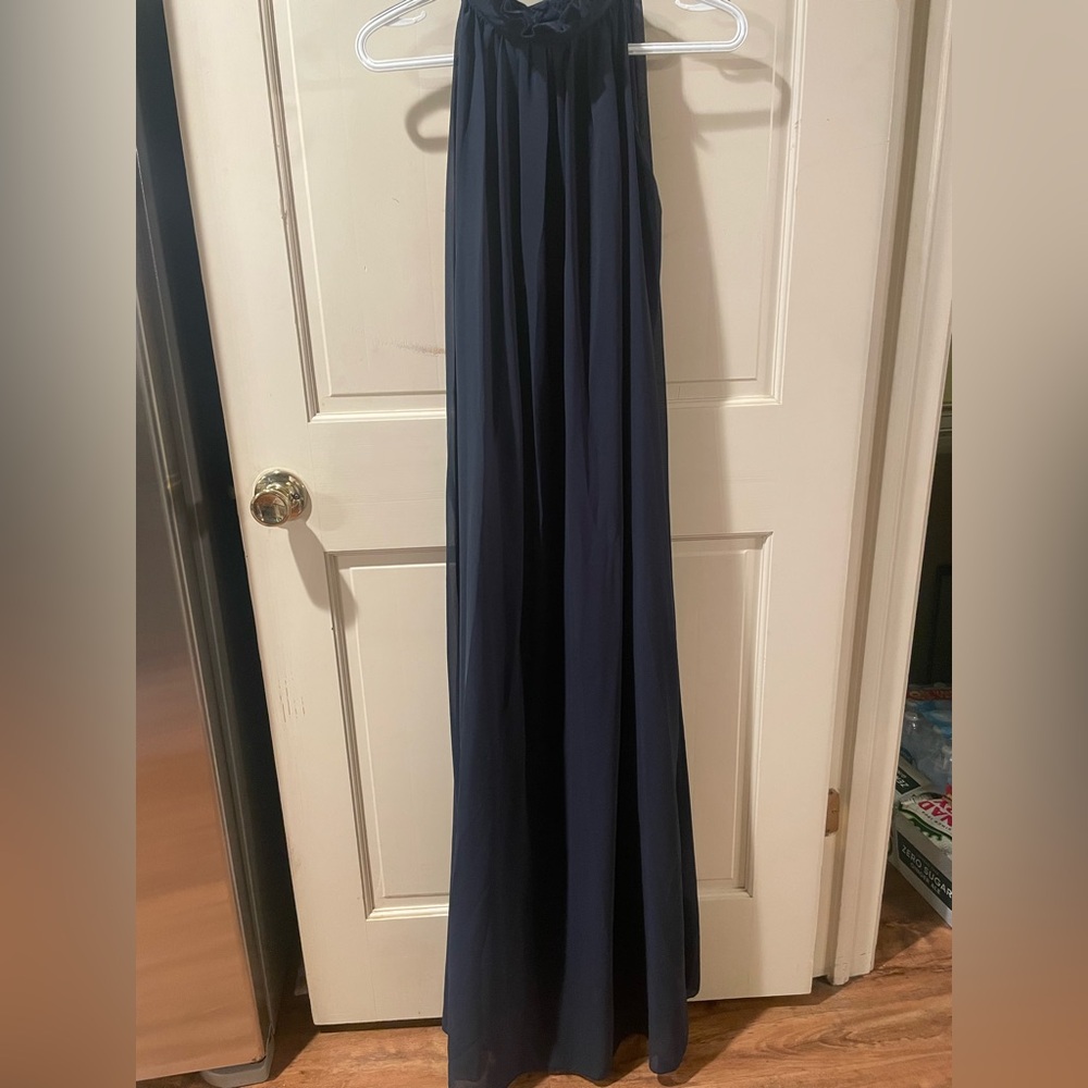 Navy floor length gown